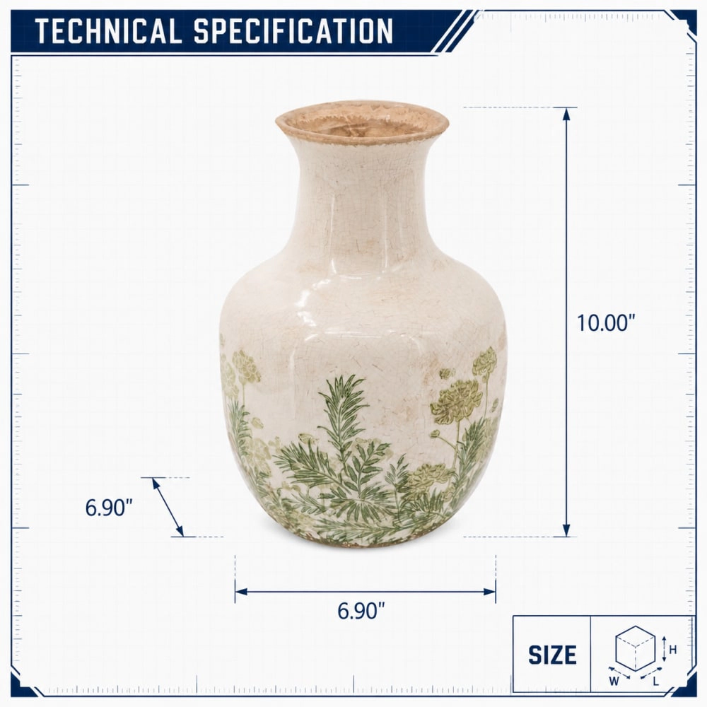 Toemoa Decorative Ceramic Accent Vase
