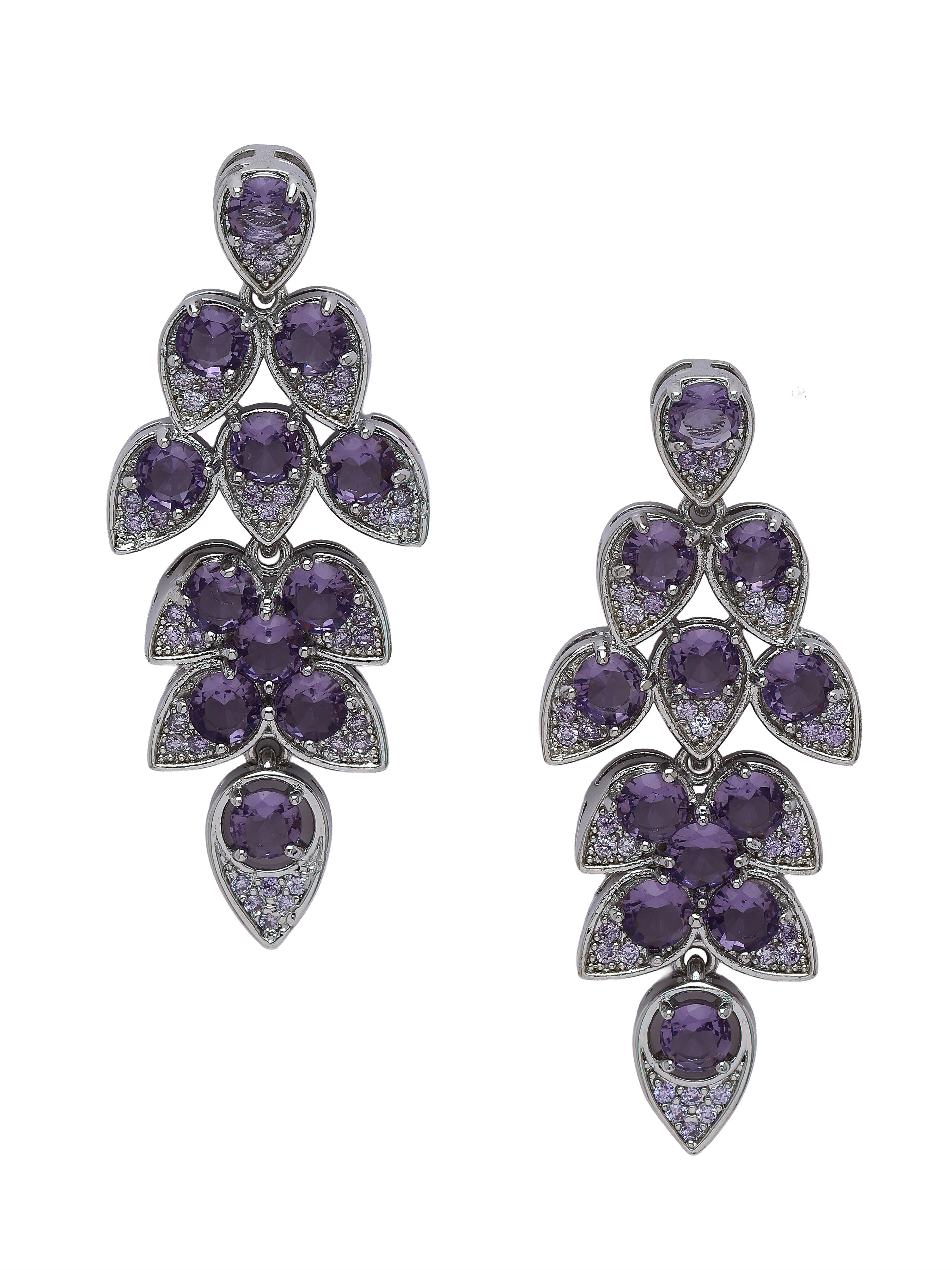 AGP PARIS Womens Cluster Vine Drop Earrings