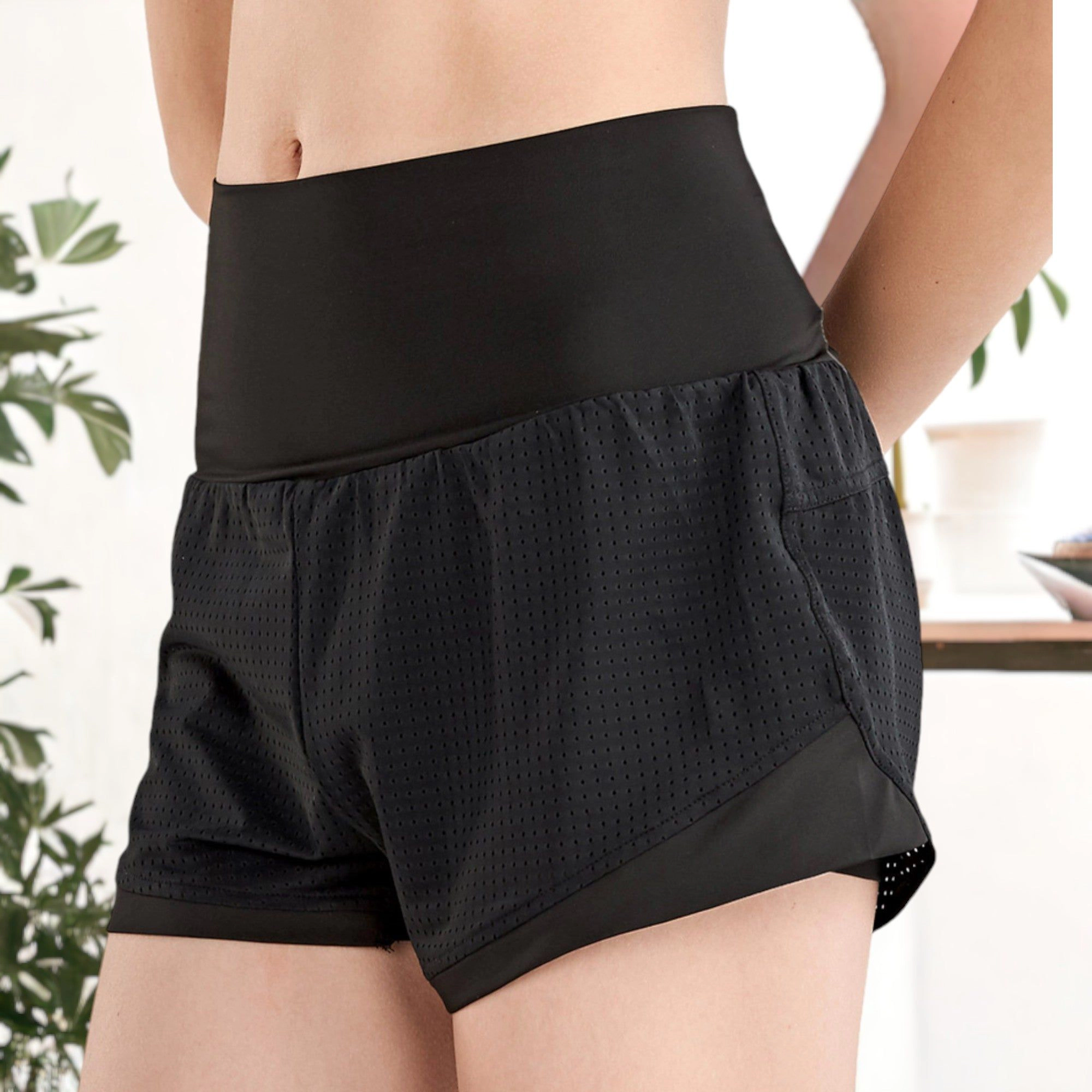Anna-Kaci Women's Quick Dry Loose Running Shorts 2-in-1 Gym
