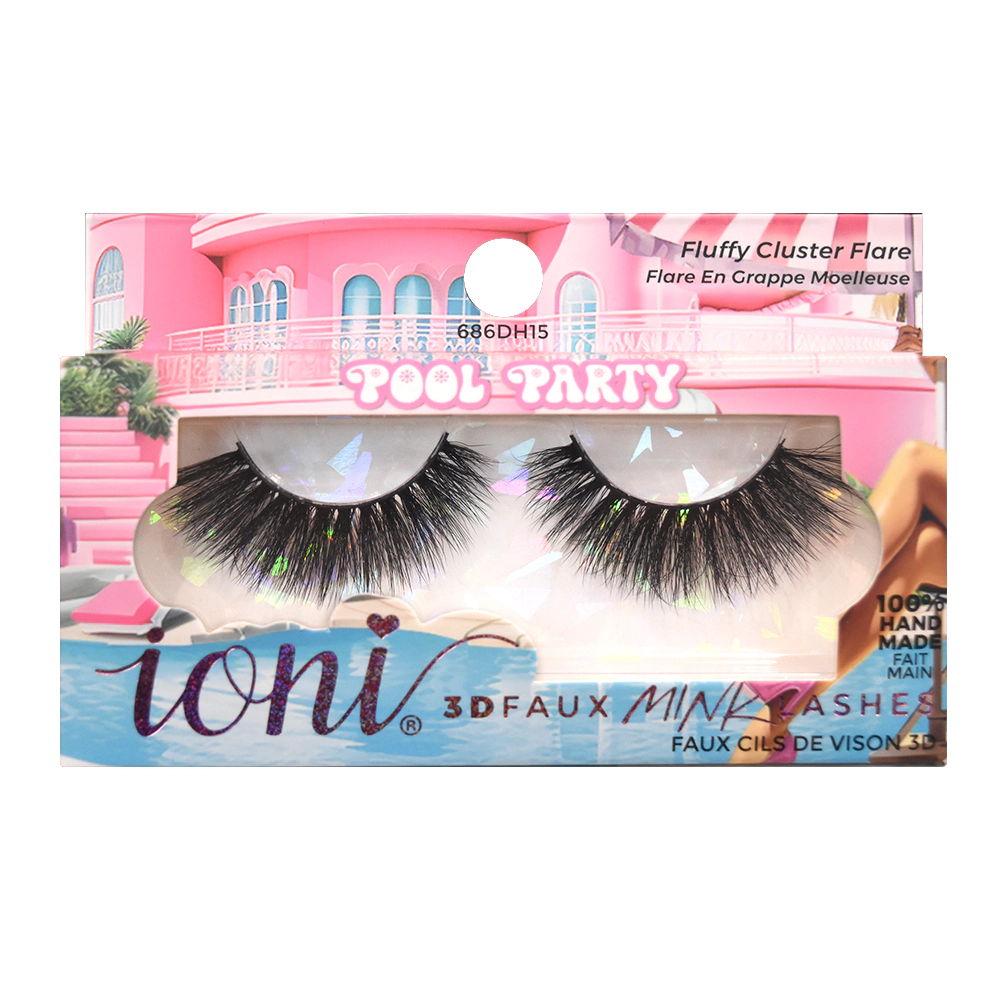 LA Splash Premium Edition 3D Faux Mink Lash PROM NIGHT Wispy Doll with Clear Band - Pack of 6