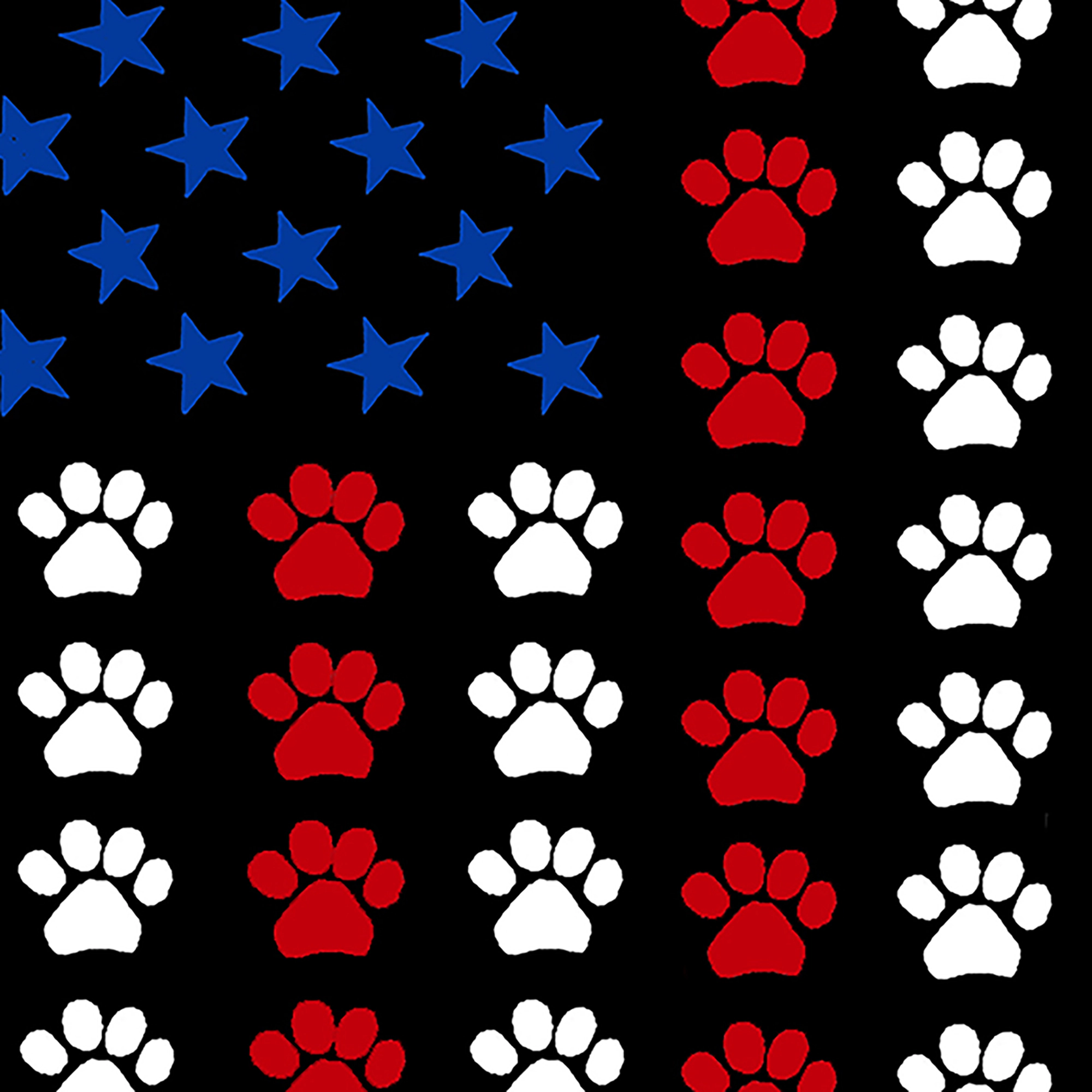 LA Pop Art Paws Flag - Men's Word Hooded Sweatshirt