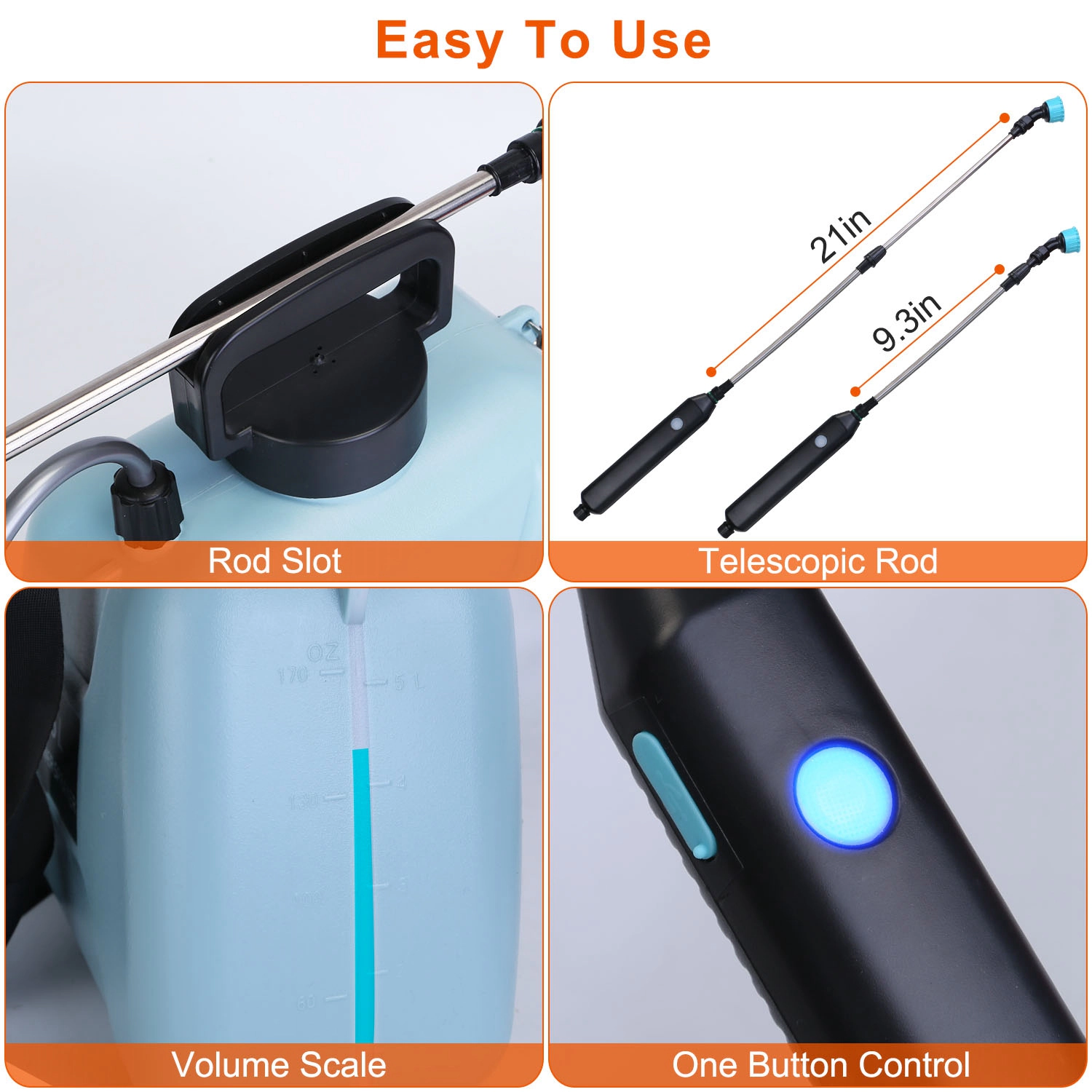 GBruno 5L Rechargeable Electric Plant Sprayer