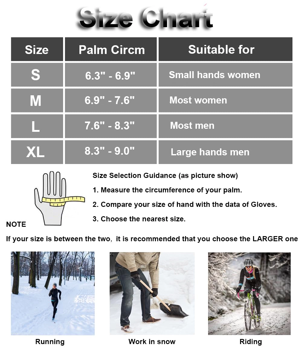 Wardrobe Whimsy Touchscreen Winter Warm Gloves Cycling Driving Skiing Cold Weather