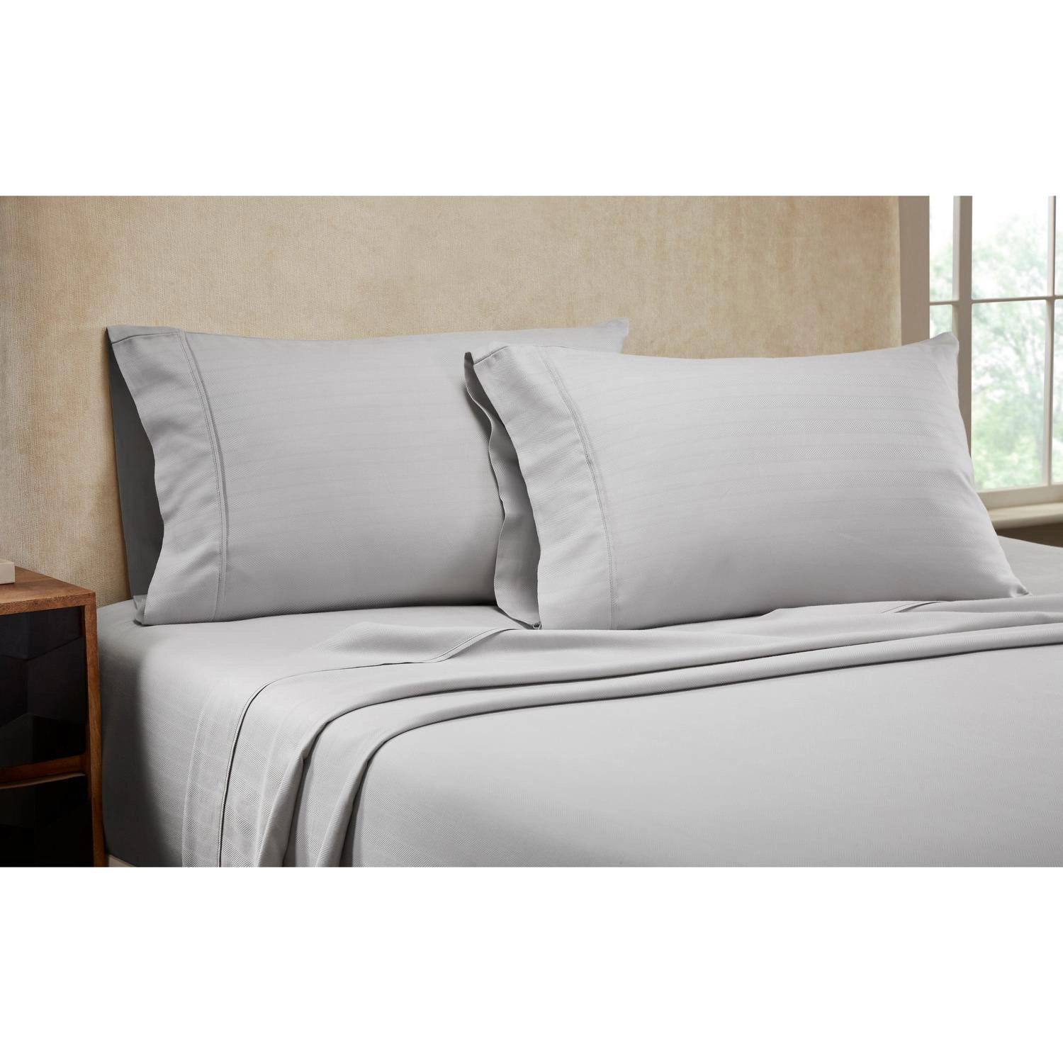Knightsbridge 1000 Thread Count Herringbone Sateen Sheet Set - 4-Piece - Queen 60x80