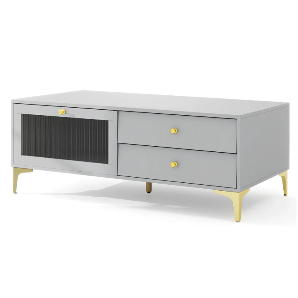 Hivvago Tv Stand With Compartment And Drawers For 55 Inch Tv-Gray