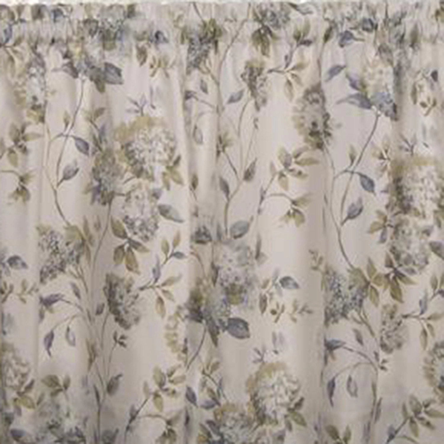 Ellis Curtain Abigail Design Printed Room Darkening Window Rod Pocket Pair Set With 2 Tiers2 Piece56x24" Porcelain