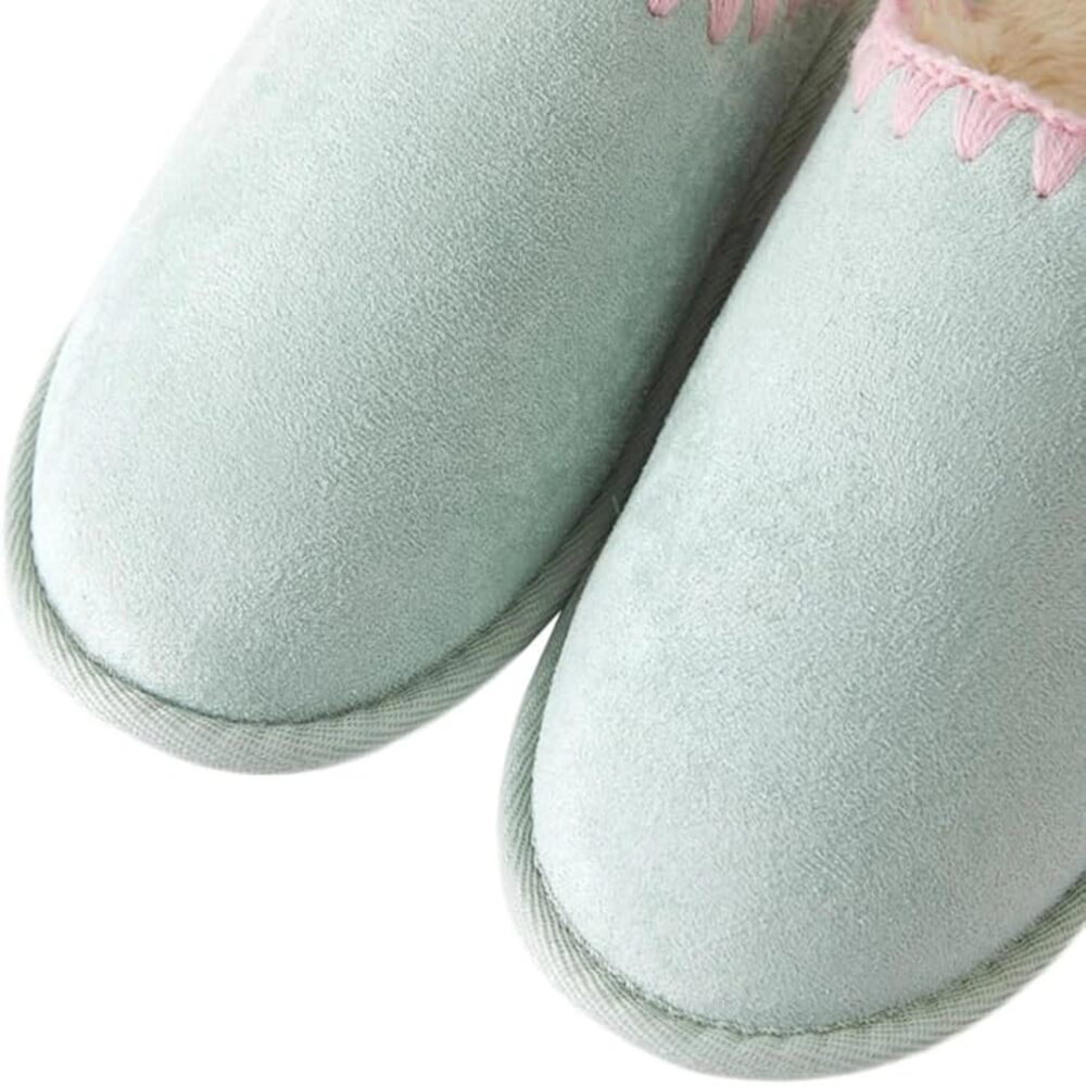 Roxoni Women’s Cozy Plush Faux Fur Slippers with Memory Foam and Non-Slip Sole
