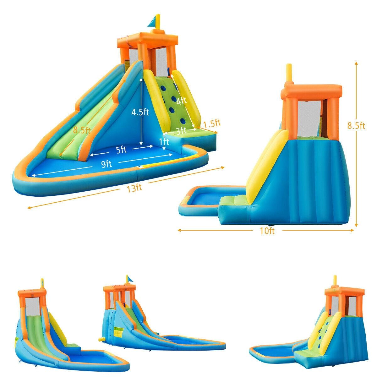 SUGIFT Inflatable Water Slide Kids Bounce House with 740W Blower and Puncture Resistant Fabric
