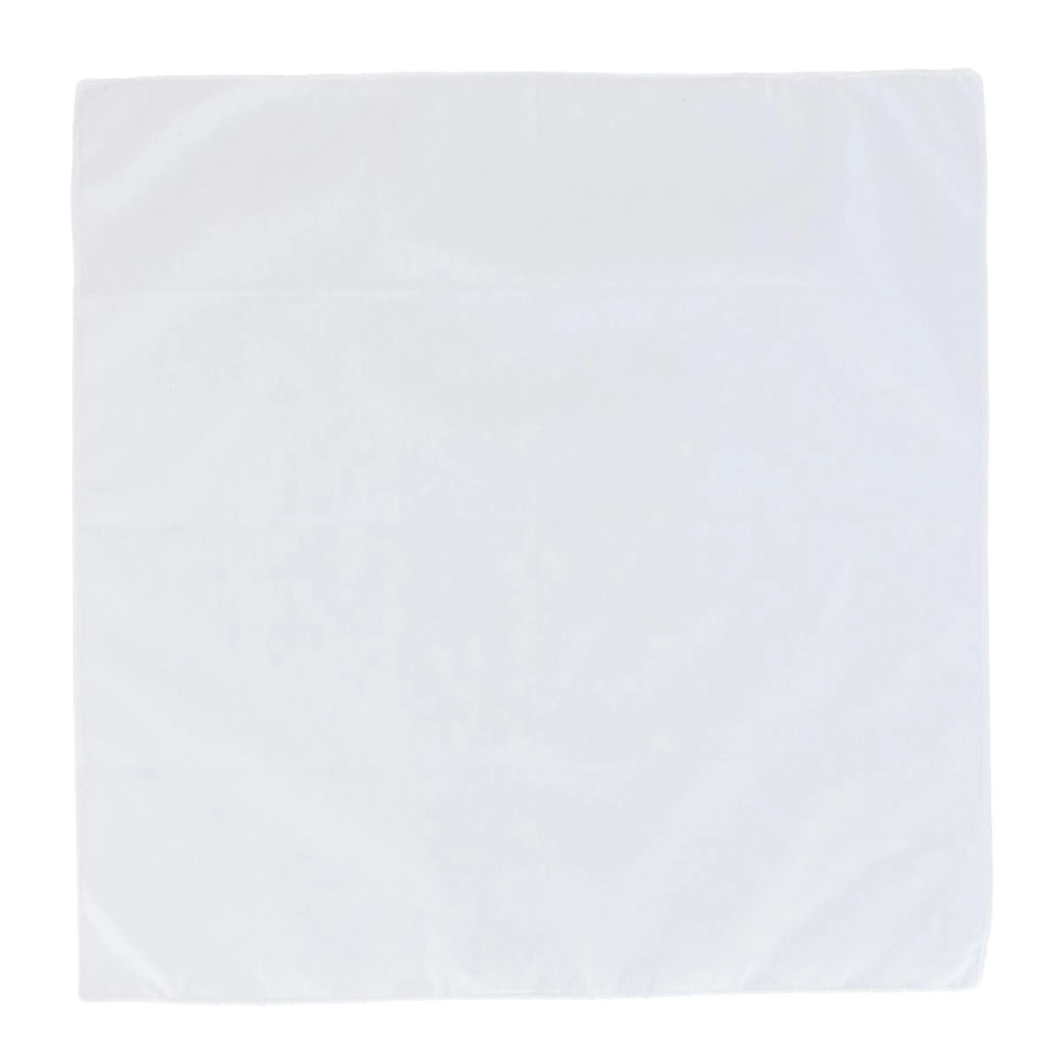 CTM All Cotton 15x15 inch Solid White Cotton Handkerchief (1 Pack)