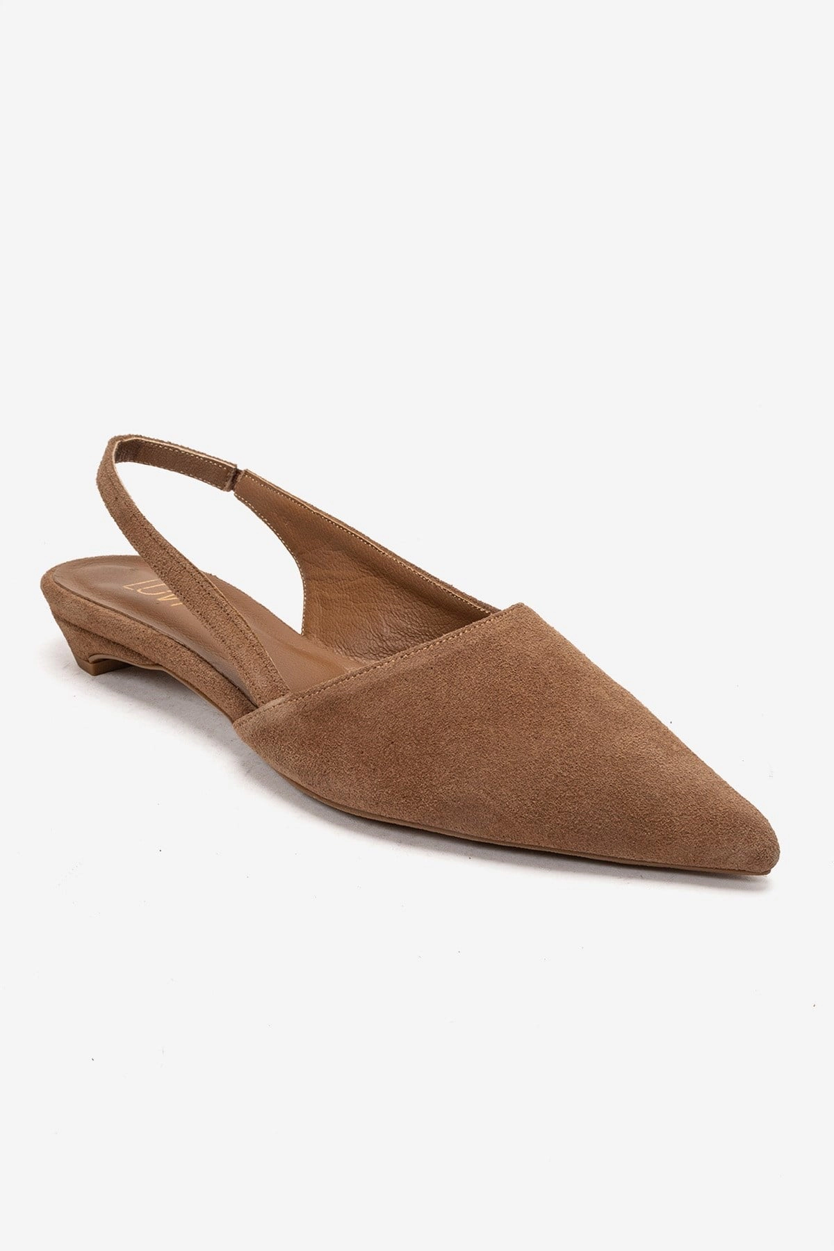 Forever & Always Womens Berlina Leather Slingback Pump