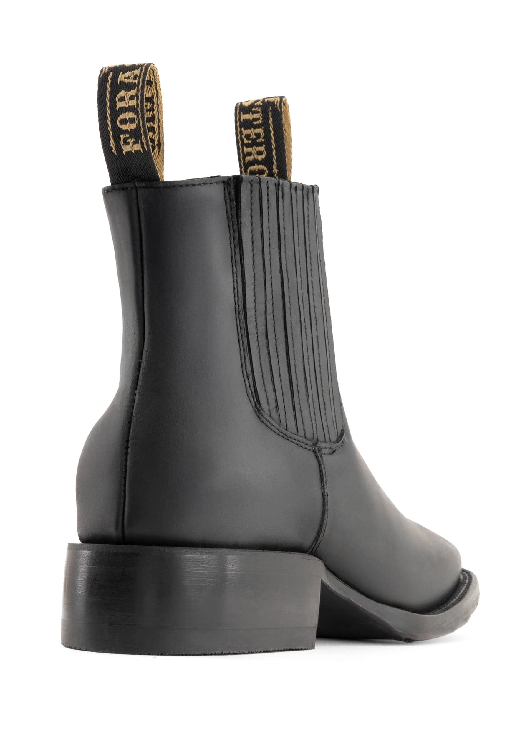 Forastero Mens Leather Slip-On Boots