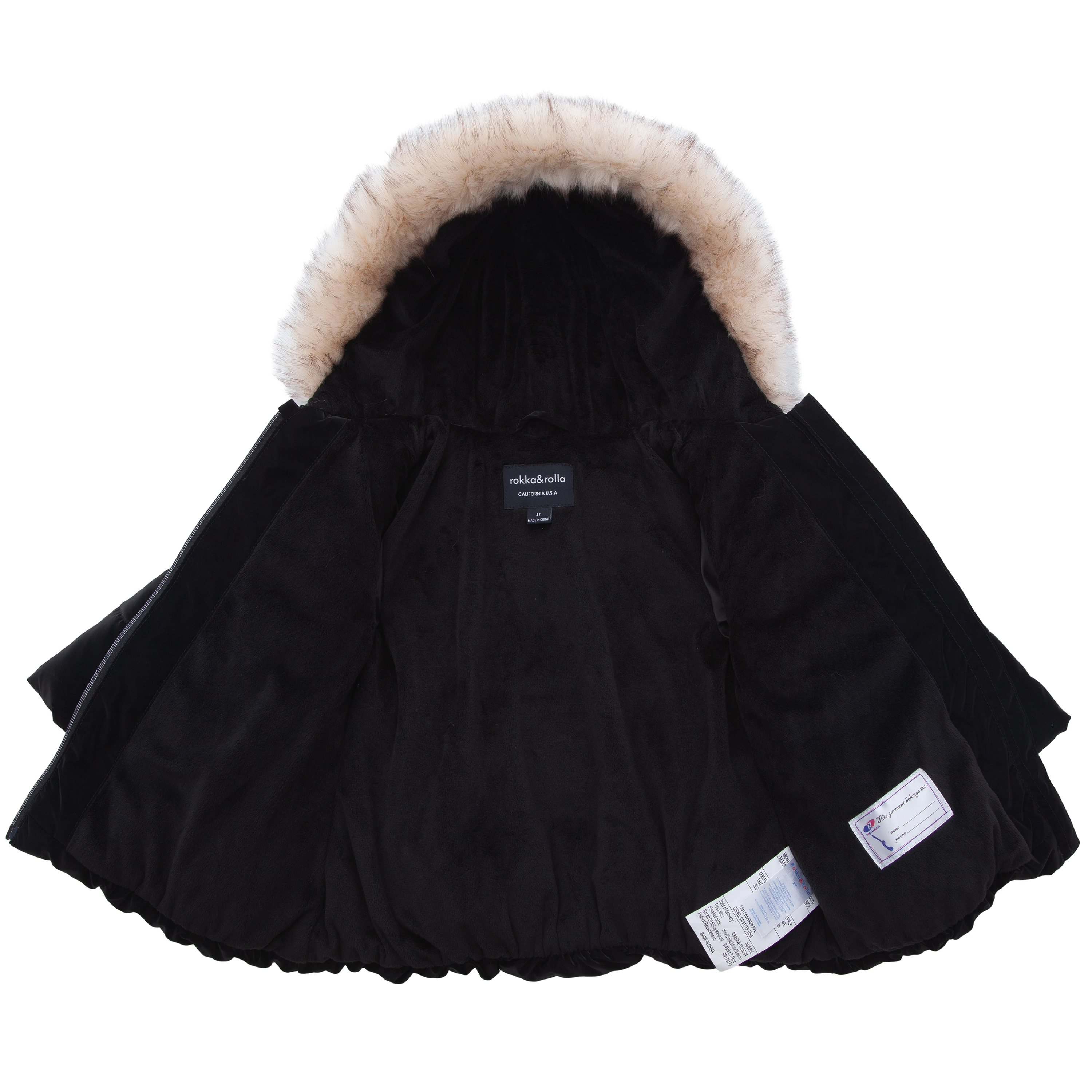 Rokka&Rolla Toddler Girls Quilted Mid-Length Jacket