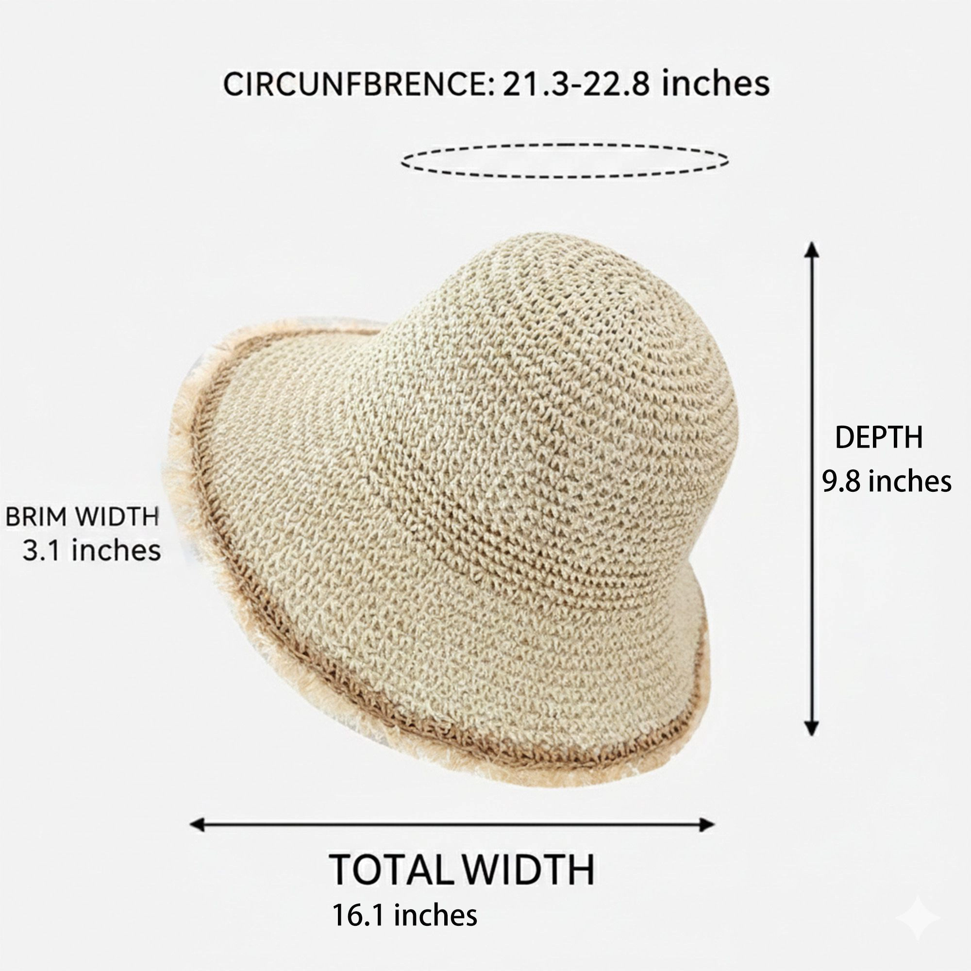 Anna-Kaci Womens Packable Straw Sun Hat Breathable Summer Beach Travel
