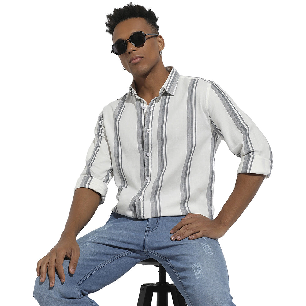 Men's Barcode Striped Shirt