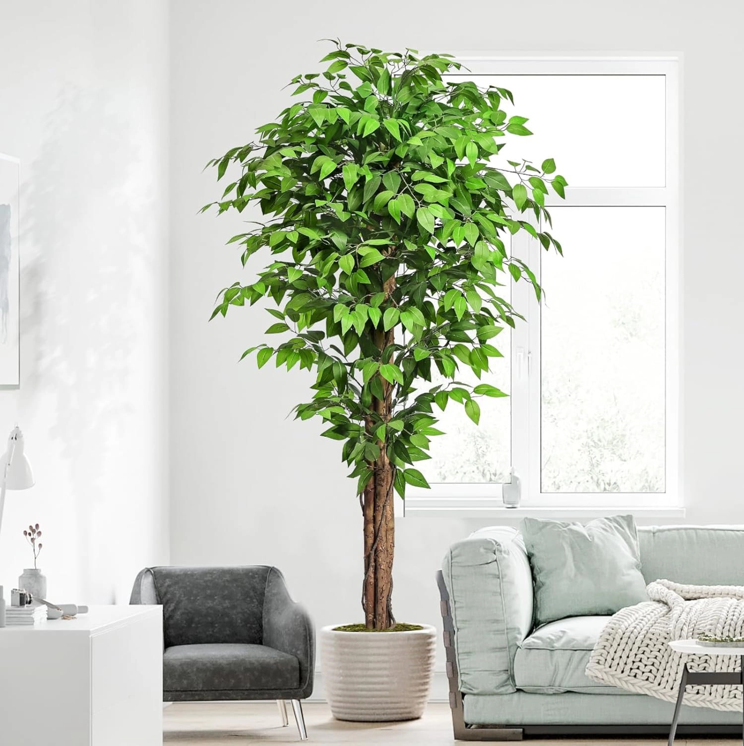 Whimsy Toys 6.2ft Ficus Artificial Trees with 3 Trunks