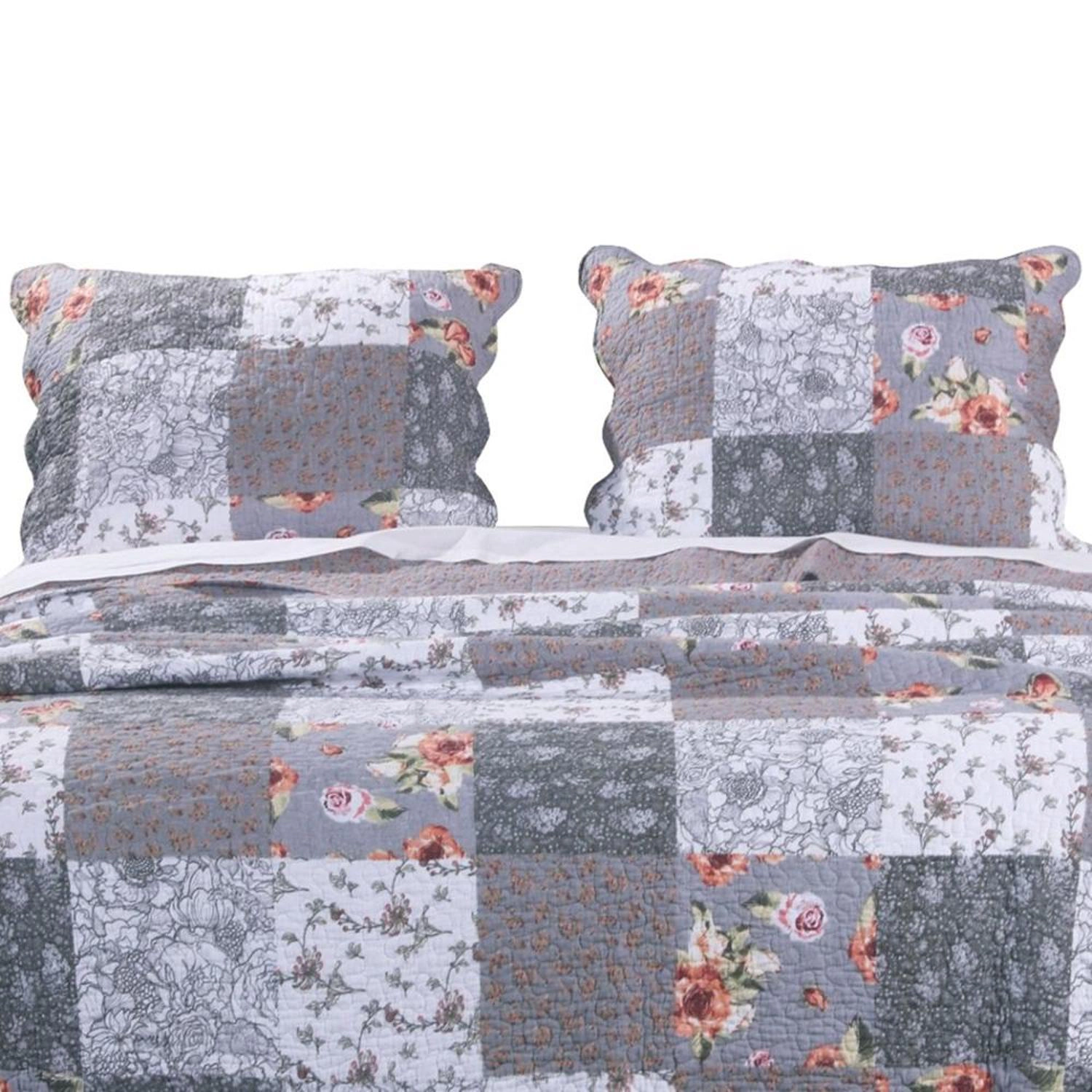 Greenland Home Fashions Barefoot Bungalow Giulia Fabulous Floral and Stencil Prints Reverses Pillow Sham