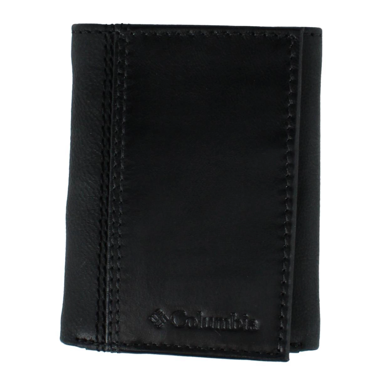 Columbia Men's Leather RFID Trifold Wallet with Front Pocket