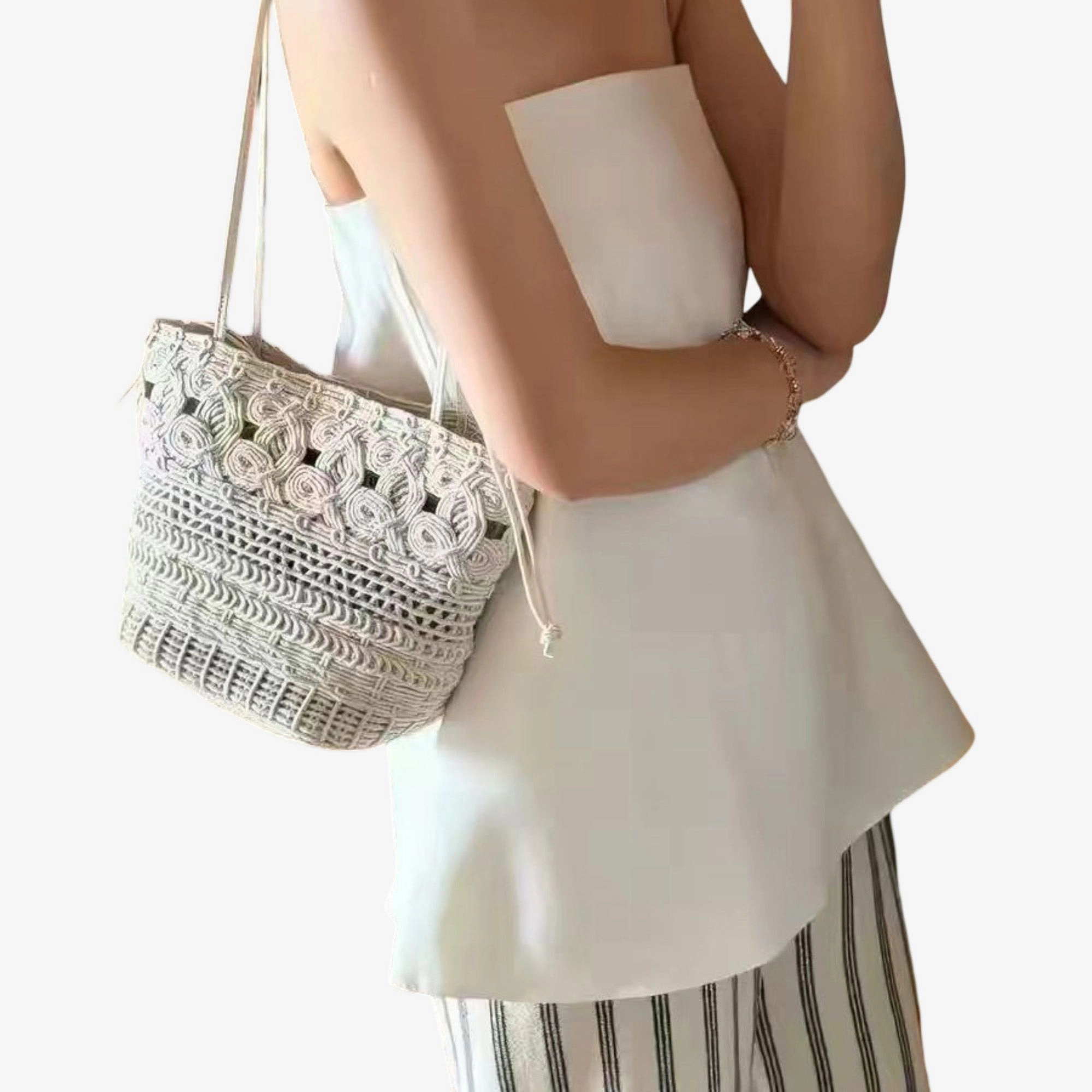 Alilang Women's Handwoven Tote Bag for Women – Casual Boho Style, Beach & Everyday Shoulder Bag