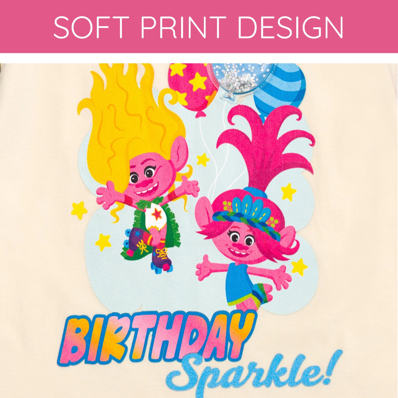 DreamWorks Trolls Girls' Birthday T-Shirt
