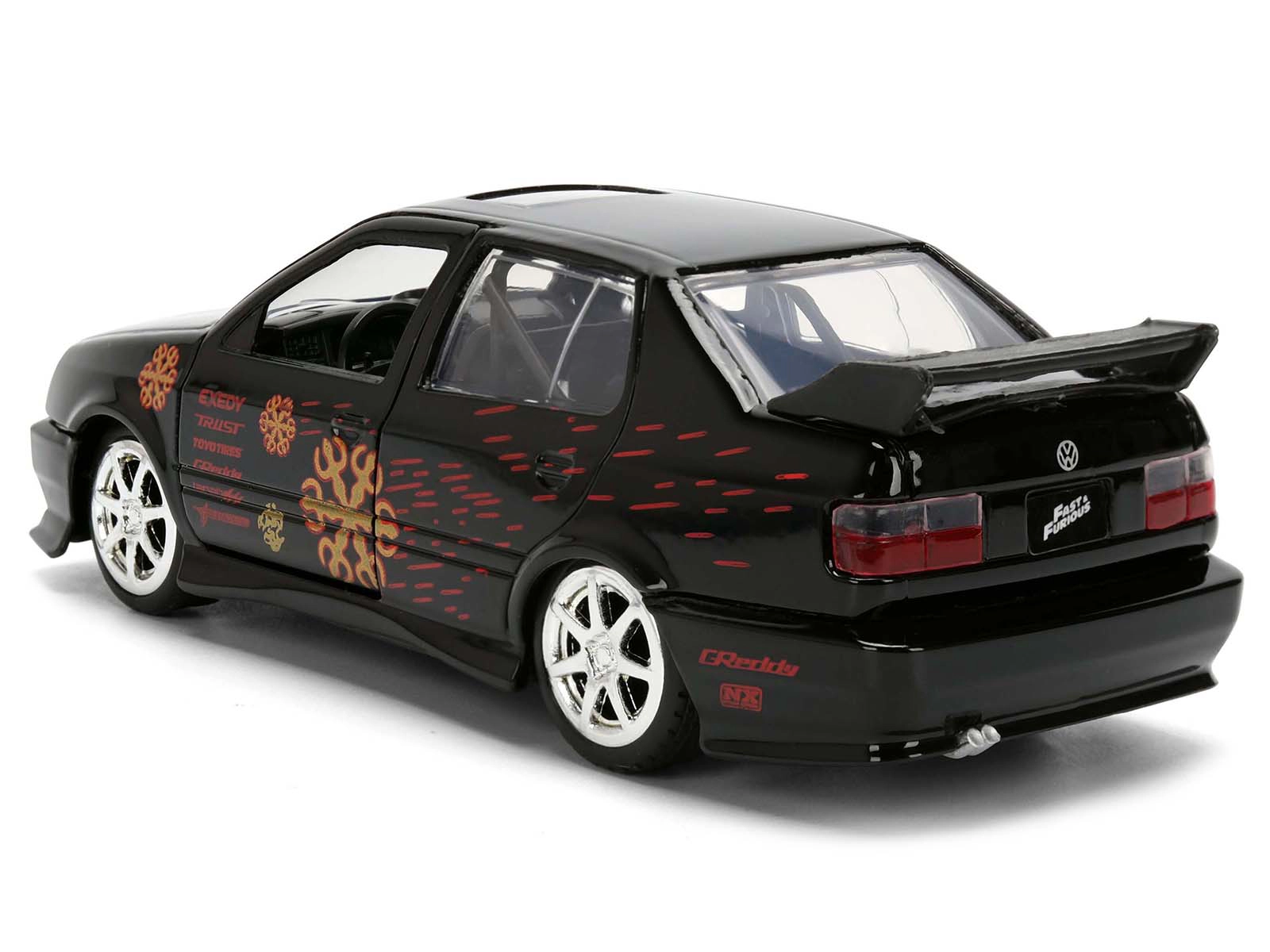 Jada Volkswagen Jetta Black With Graphics "Fast & Furious Remix - 25Th Anniversary" Series 1/32 Diecast Model