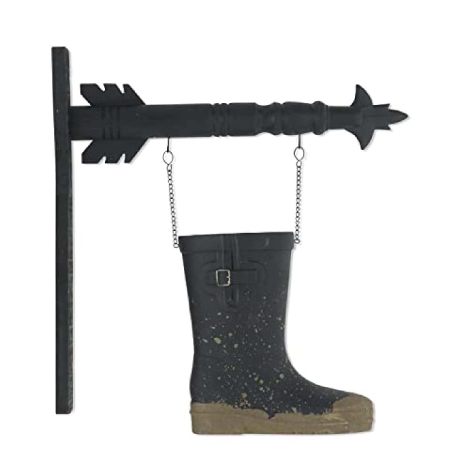 K&K Interiors Black Muddy Boot Arrow Replacement Sign 9.75 x 9 inch - Arrow Sold Separately