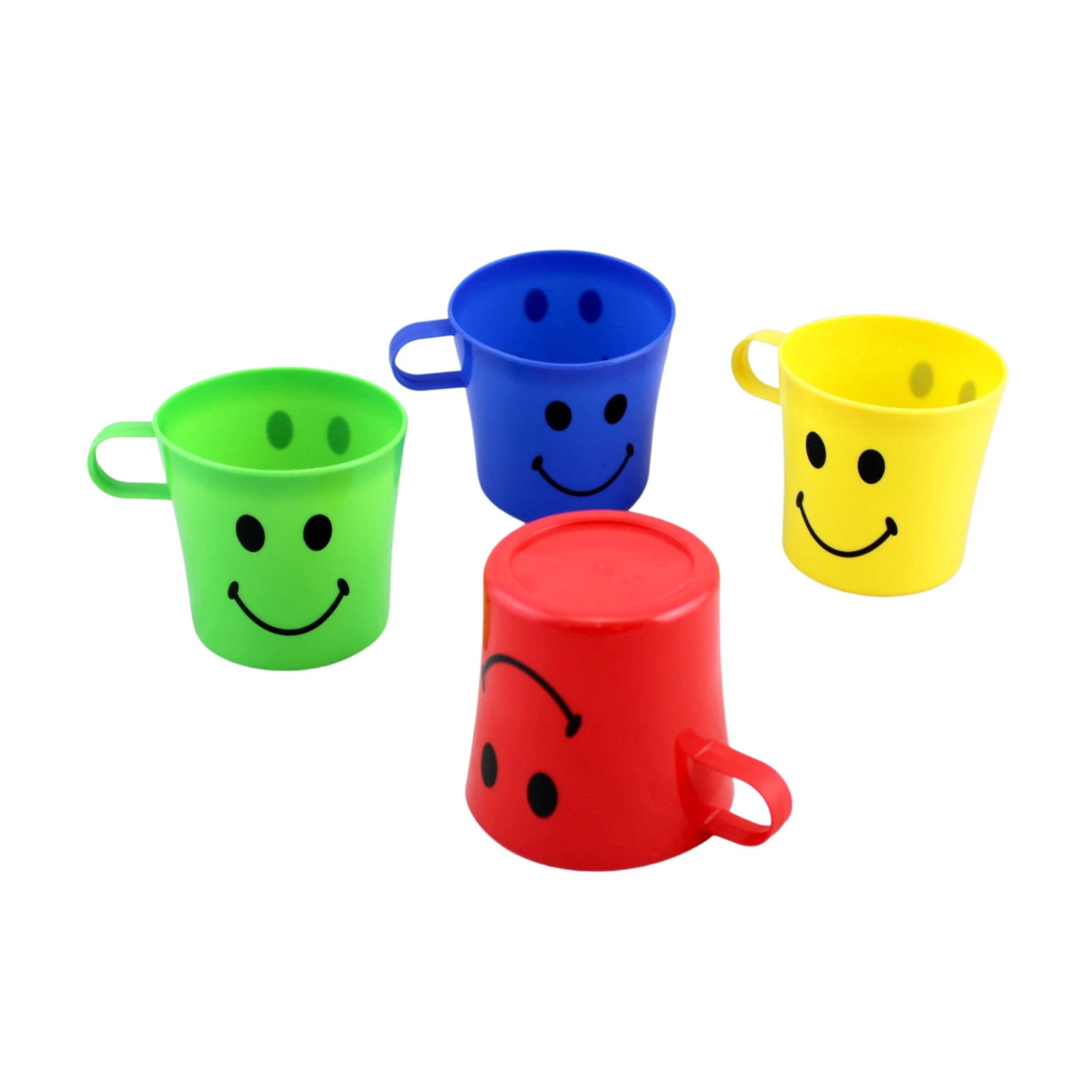 Home Collection Pack of Kids Smiley Face Plastic Cups
