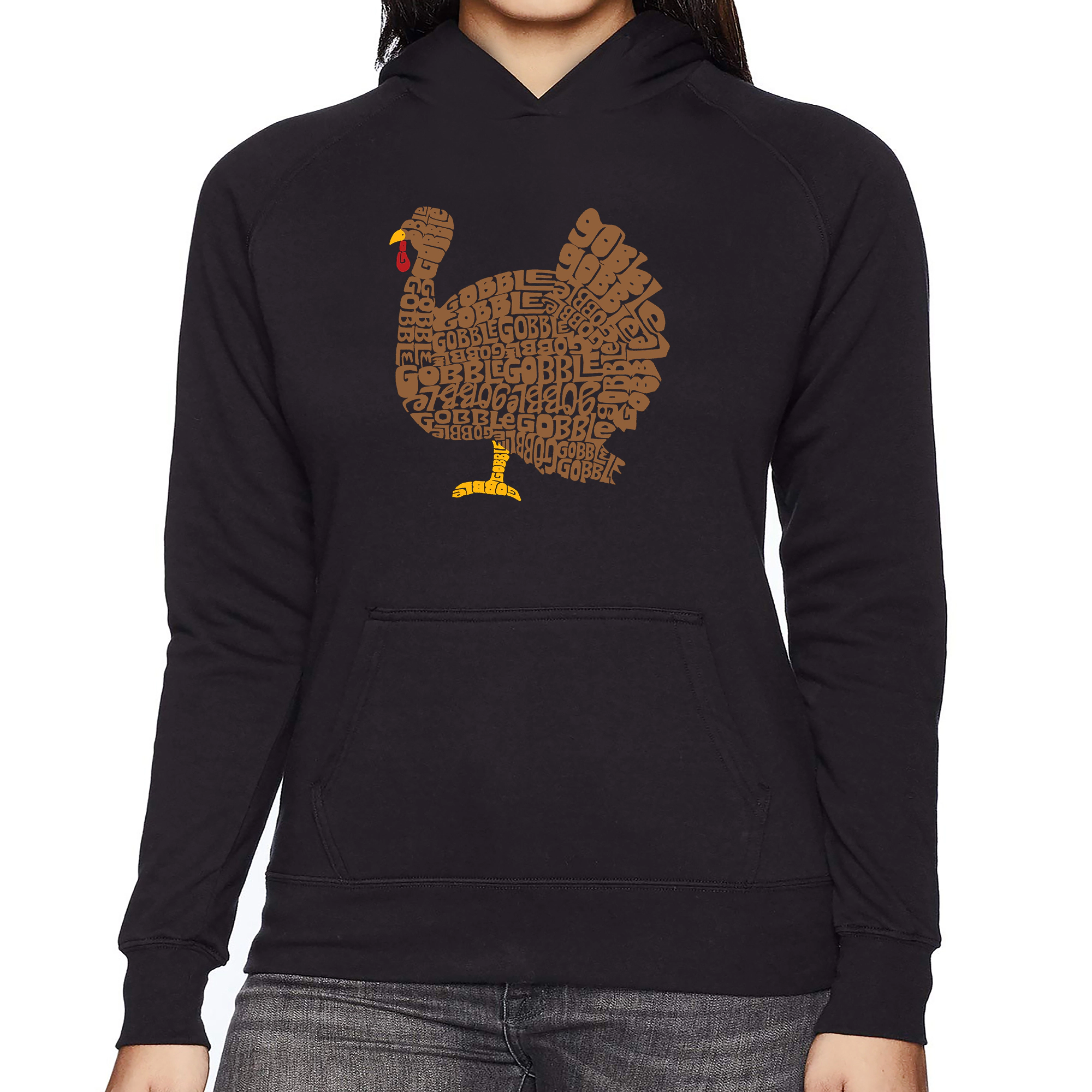 LA Pop Art Thanksgiving - Women's Word Hooded Sweatshirt