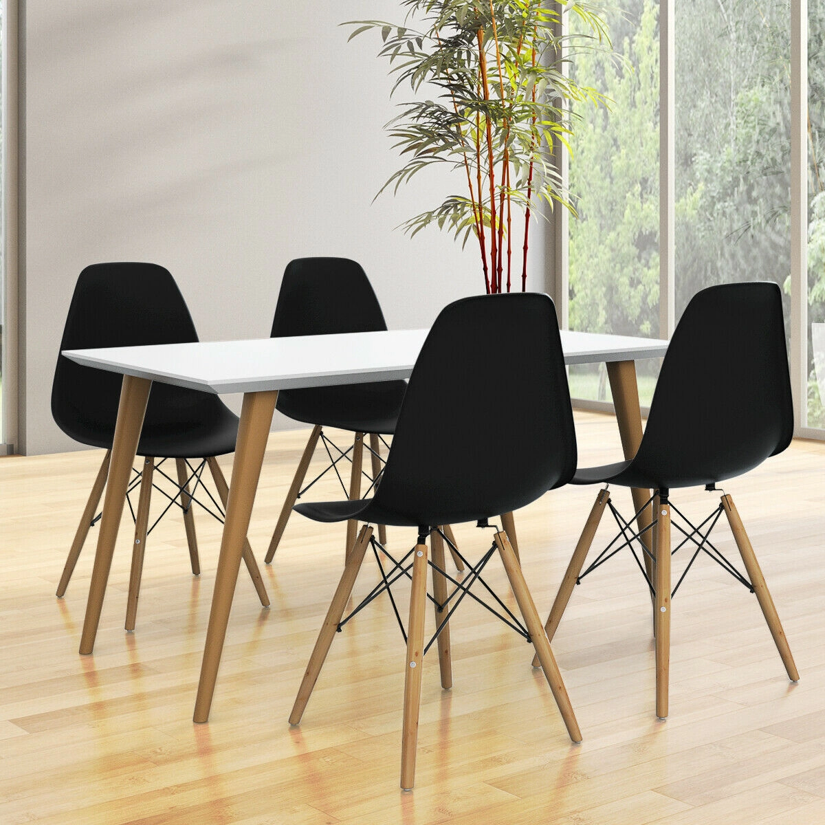 LJG Set of 2 Mid-Century Modern DSW Dining Side Chair
