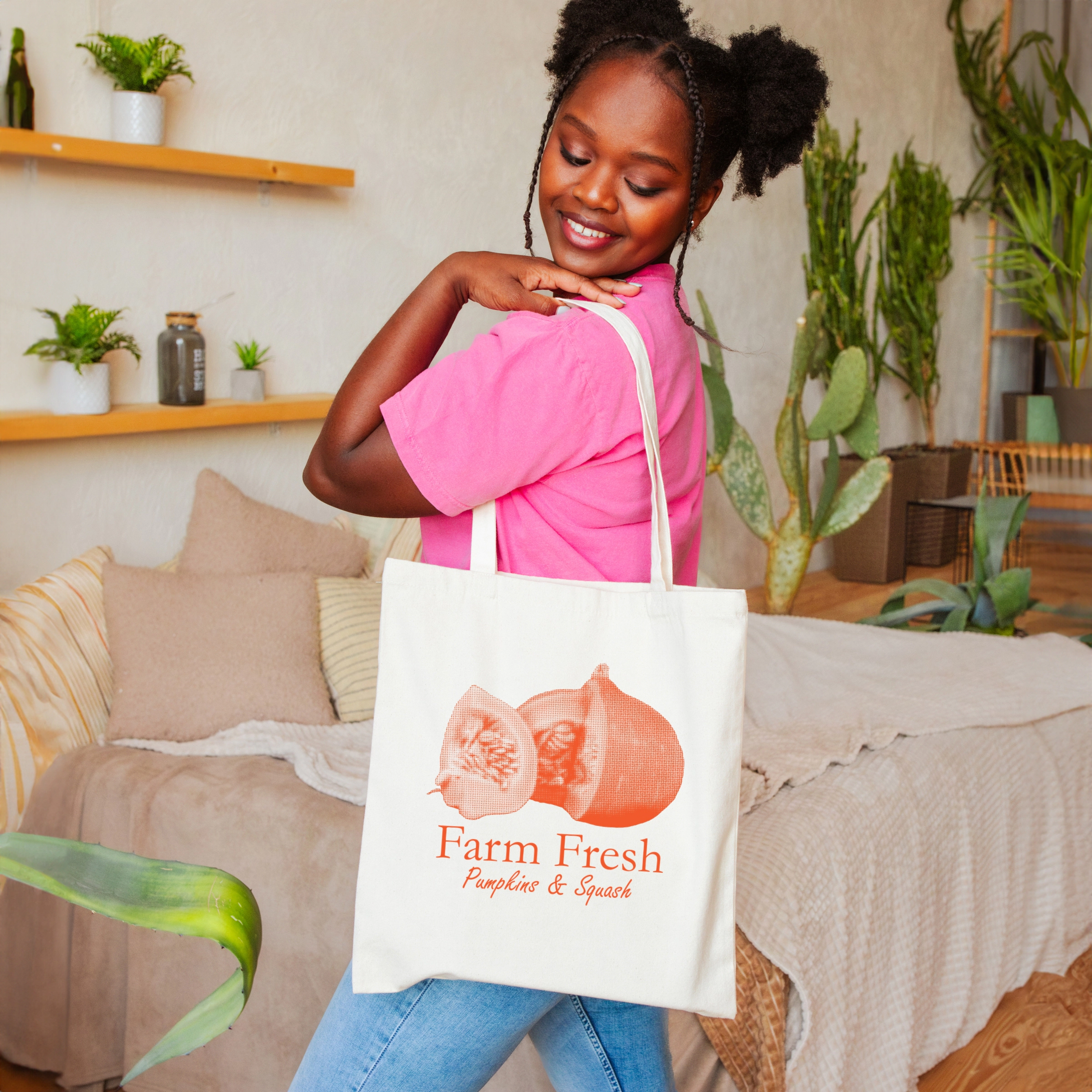 Simply Sage Market - Canvas Tote - Farm Fresh Pumpkins and Squash