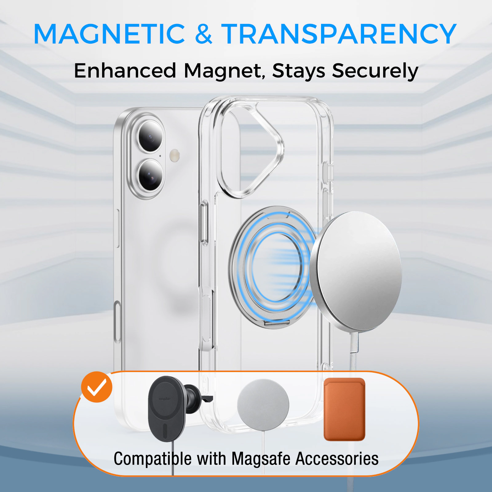 Alpha Digital Made for iPhone Series, Magnetic Ring Stand, Shockproof