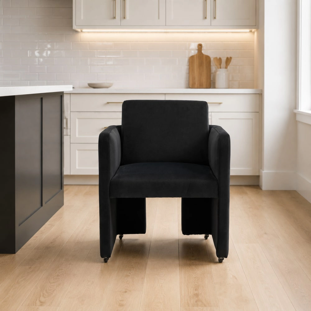 GOODSILO Upholstered Dining Side Chair Solid Frame