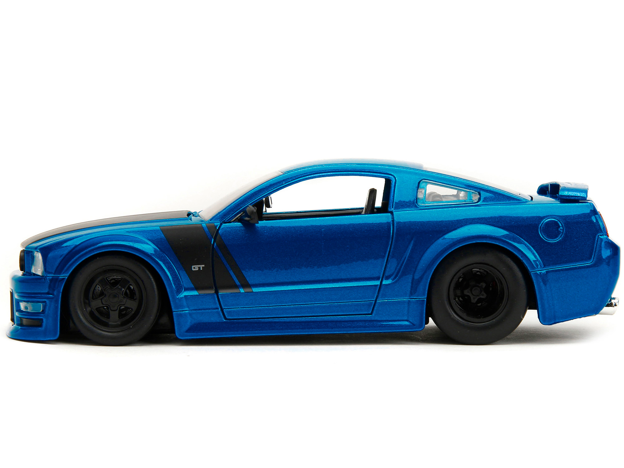 Jada 2006 Ford Mustang GT Blue Metallic with Matt Black Hood and Stripes "Bigtime Muscle" Series 1/24 Diecast