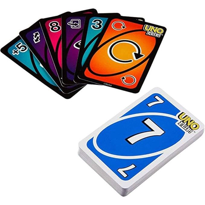 Mattel UNO Flip Double-Sided Card Game, 112-Card Deck