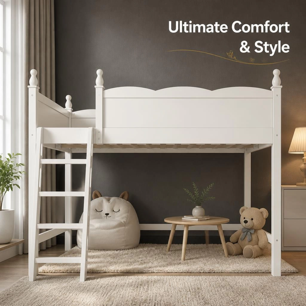 GOODSILO Solid Wood Full Platform Bed Frame