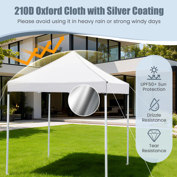 Hivvago Pop-Up Shade Tent 6.5×6.5 FT with Sidewall Set and Wheel-Equipped Bag