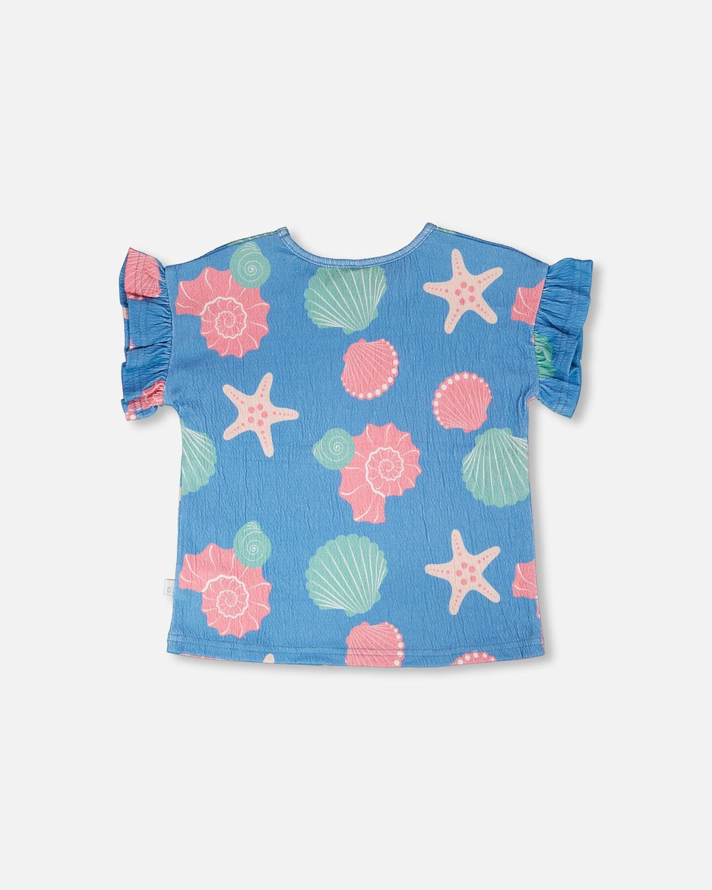 Deux par Deux Girls Crinkle Jersey T-Shirt Shell Print