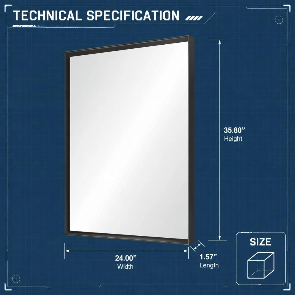 ELEMENT ACE Rectangular Wall Mounted Bathroom Mirror
