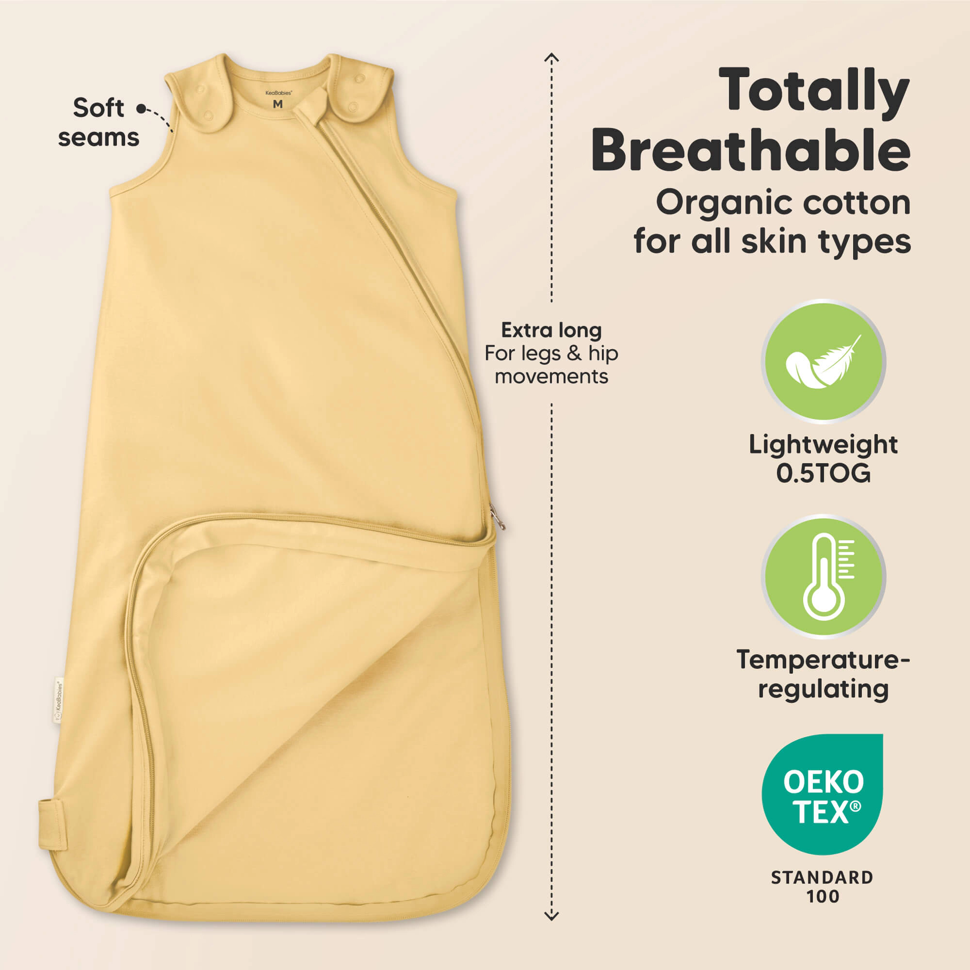KeaBabies 2-Pack Soothe Sleep Sacks