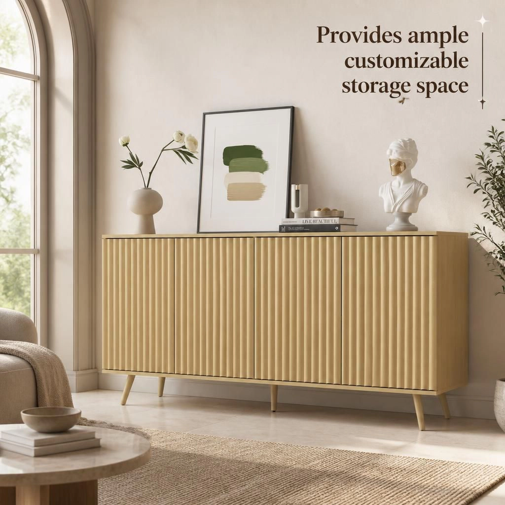 GOODSILO 59" Modern Storage Sideboard Buffet Cabinet