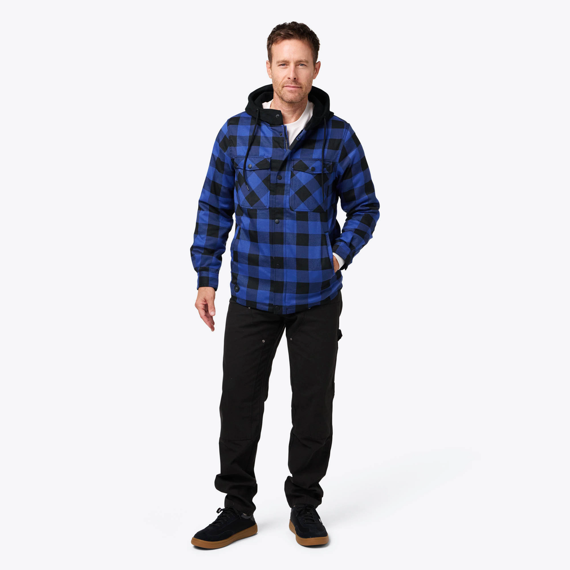 Mobile Warming Men's Flannel Heated Hoodie Jacket