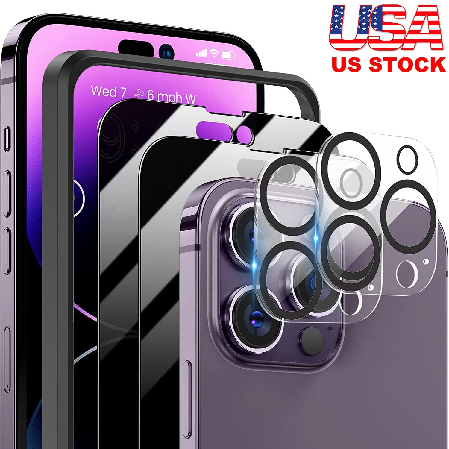 GBruno 30 Degree Privacy Tempered Glass Screen Protector 2-Pack