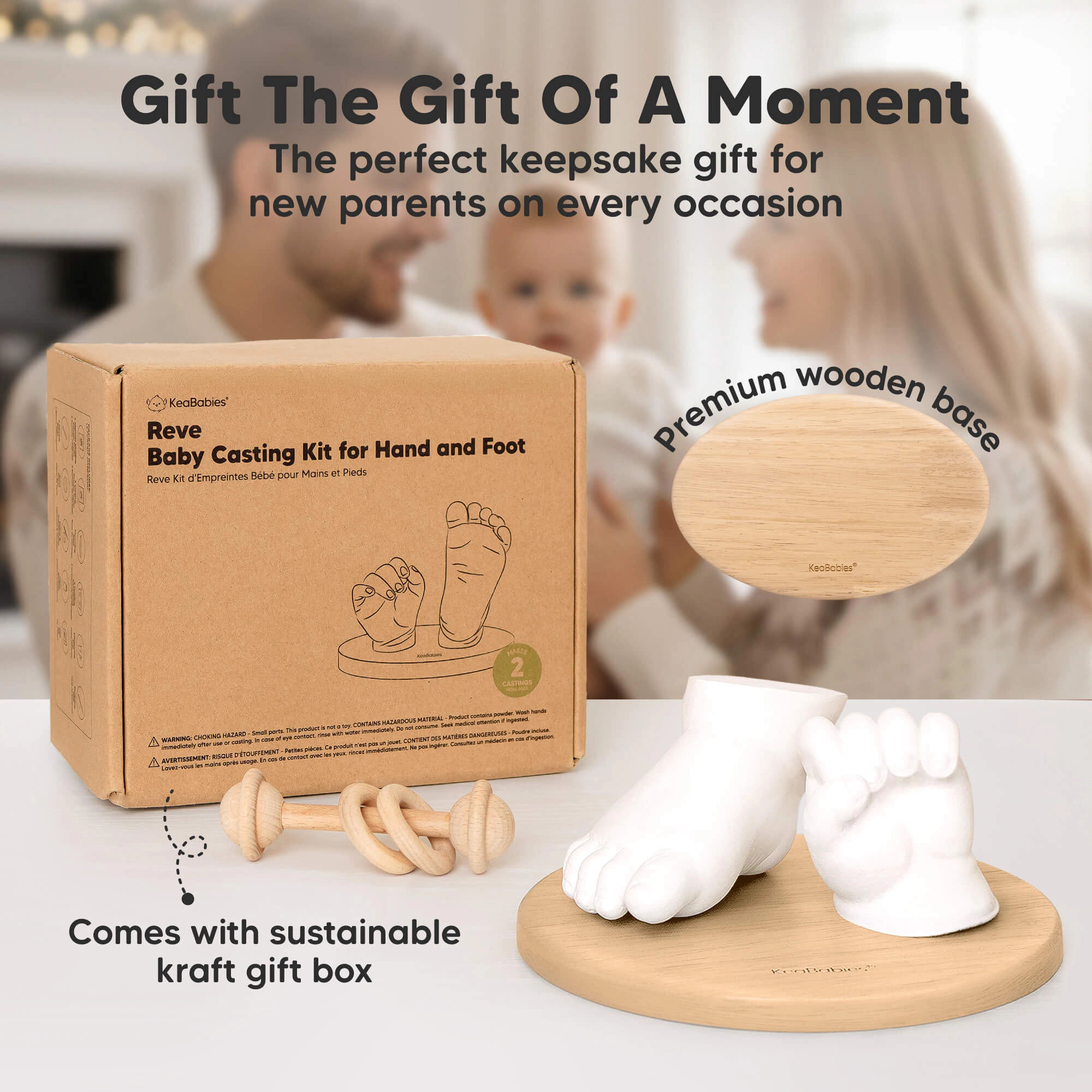 KeaBabies Reve Baby Casting Kit for Hand and Foot