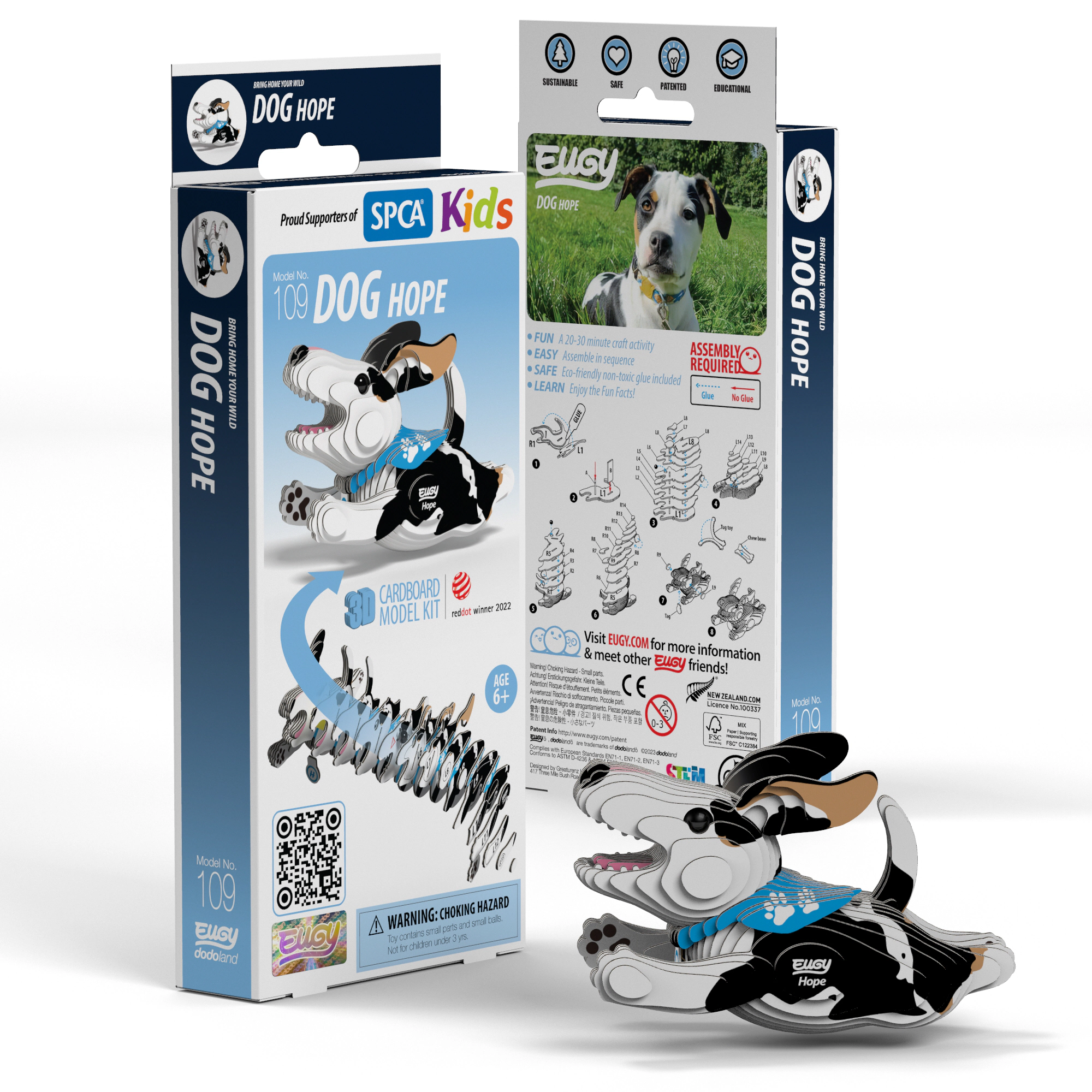 EUGY Hope the Dog 3D Puzzle - contains 43 puzzle pieces
