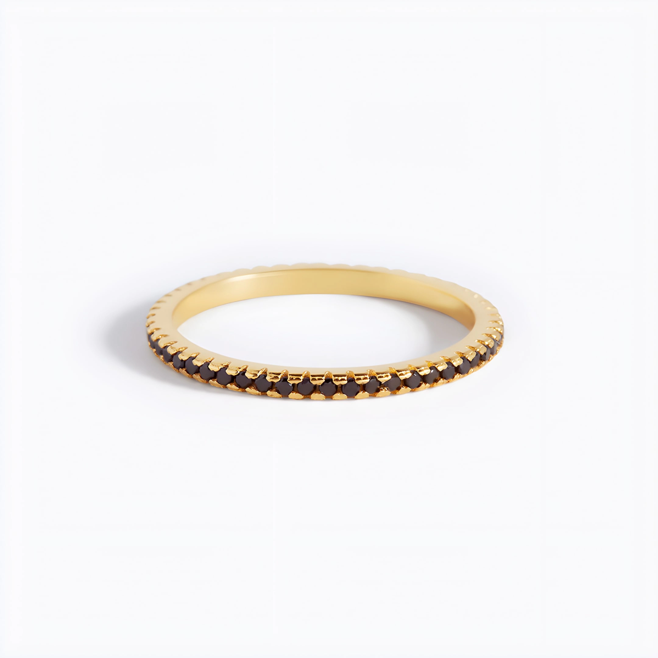 Mint & Lily Women's Black Cubic Zirconia Eternity Ring