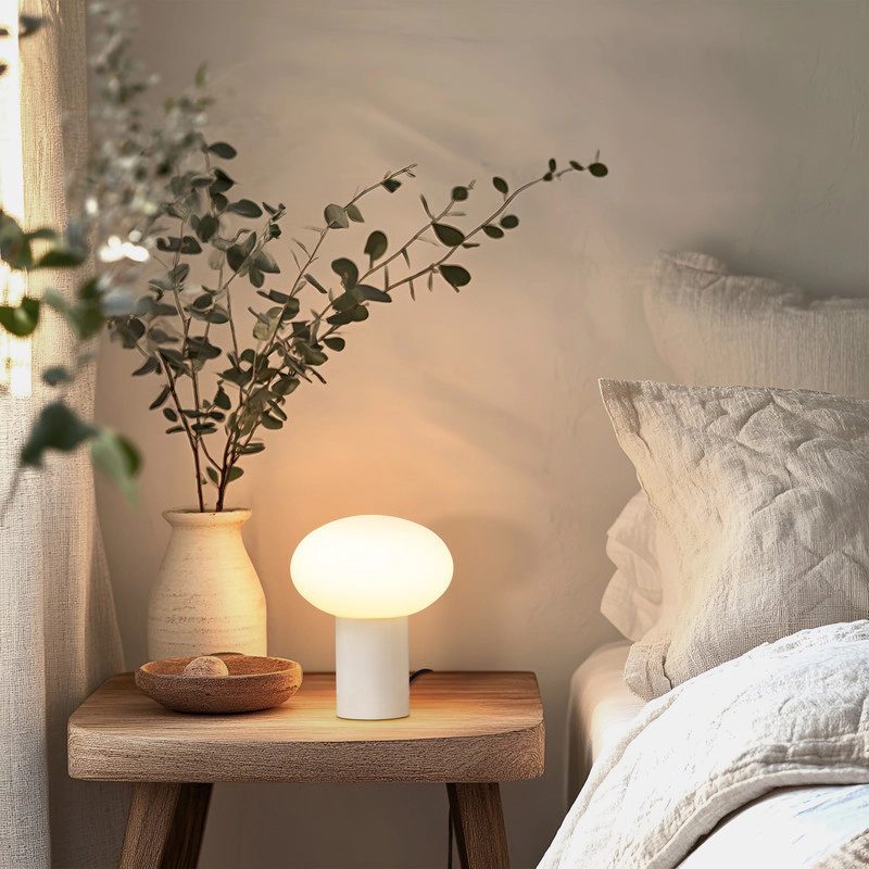 Brightech Ivy Glass Wood Desk Lamp
