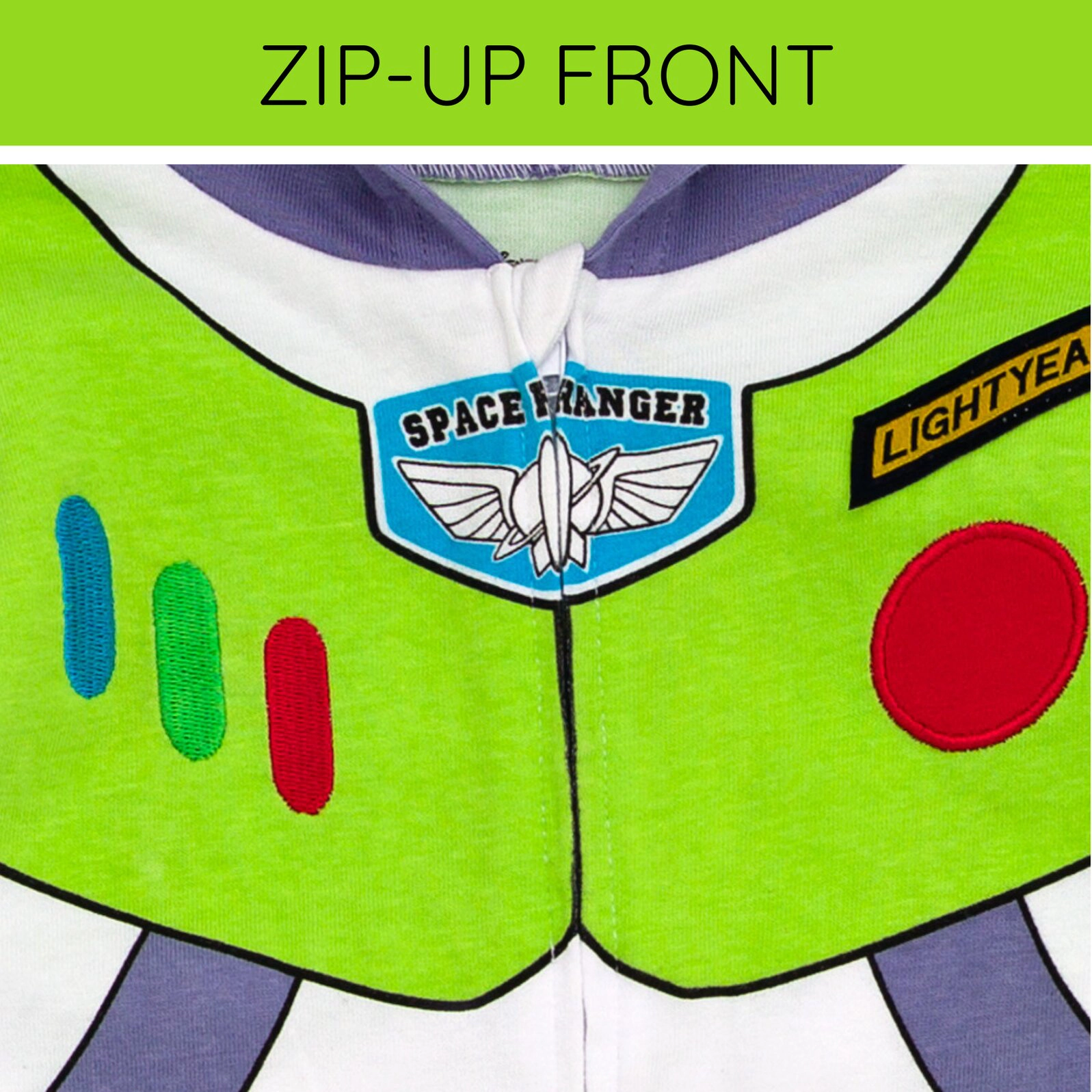 Disney Toy Story Buzz Lightyear Boys' Cosplay Hooded One Piece