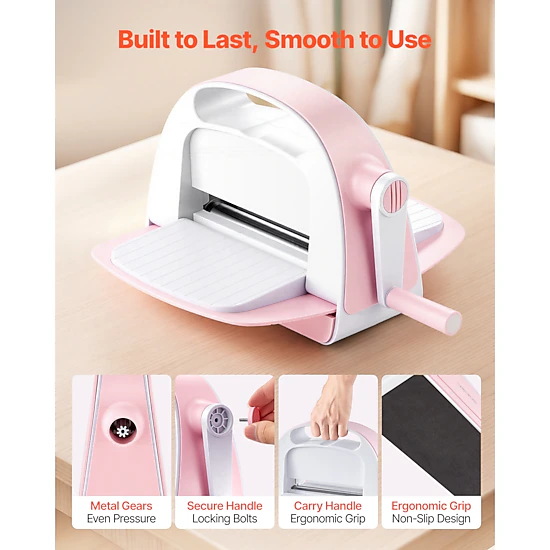 HONGGE Manual Die Cutting and Embossing Machine Opening Portable Die Cut Machine Set with Cutting Dies Embossing