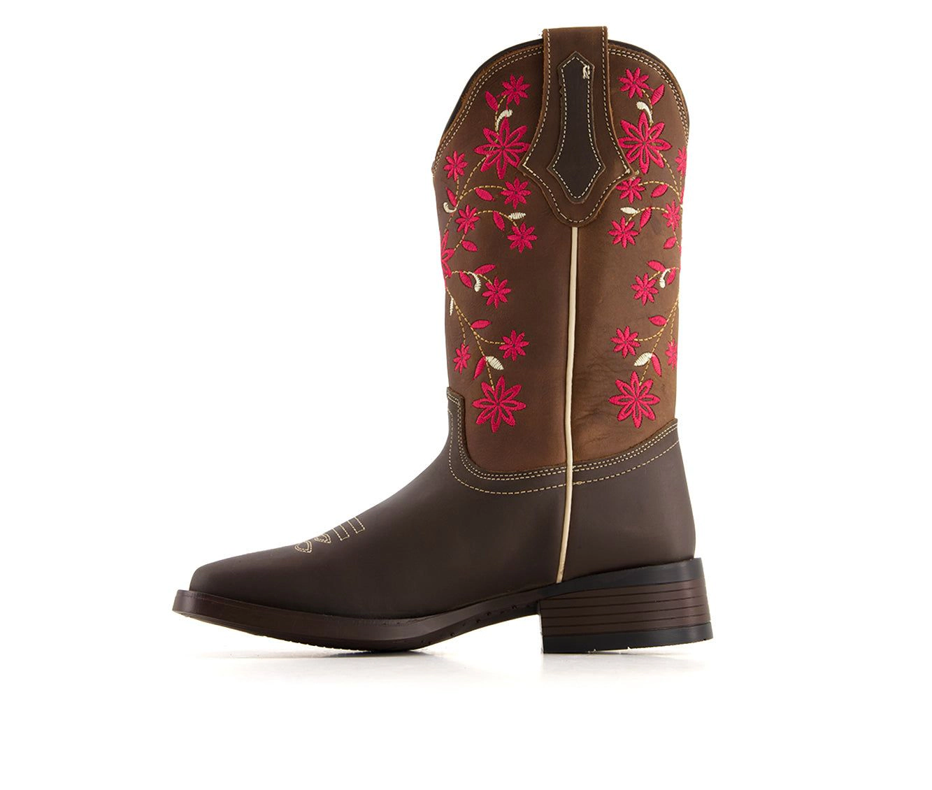 Forastero Womens Genuine Leather Floral Embroidery Western Boots