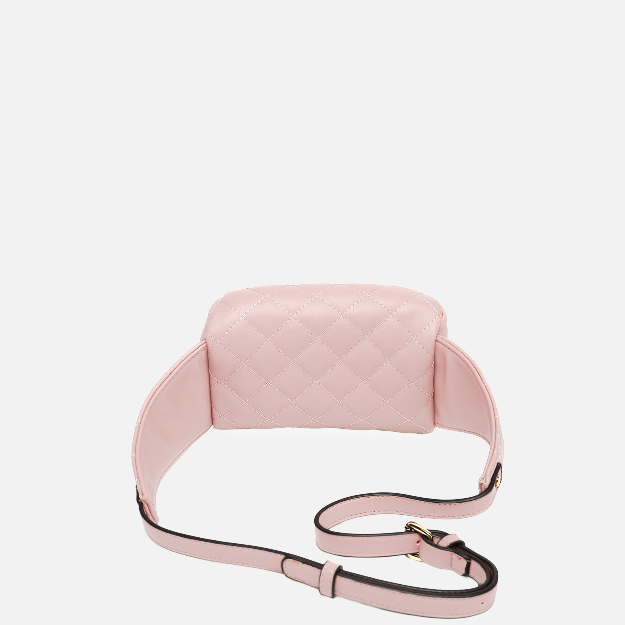 Mia K Collection Camilia Vegan Leather Belt Waist Bag, Gold-Tone Hardware