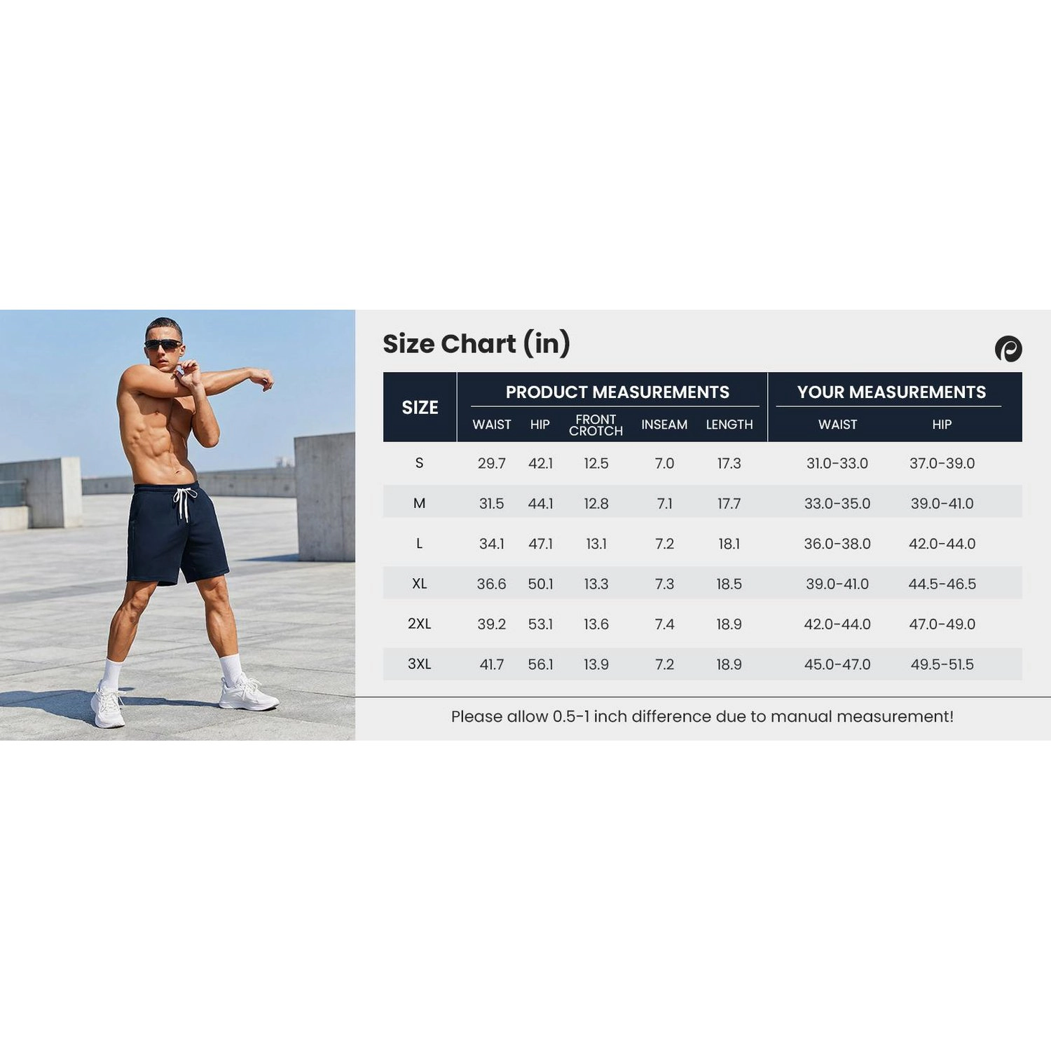 Pinspark Mens Solid Soft Shorts Elastic Waist Drawstring Casual Lounge